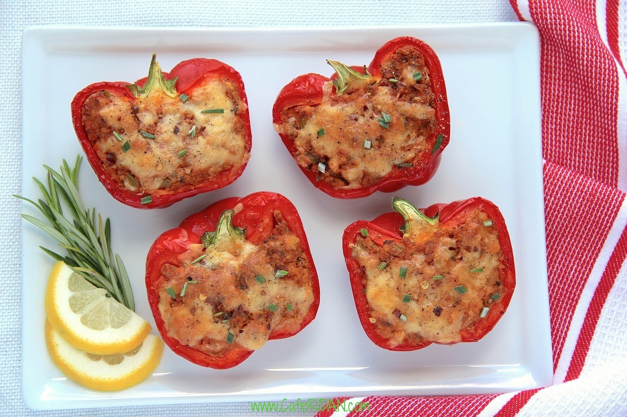 TOFU STUFFED BELL PEPPERS